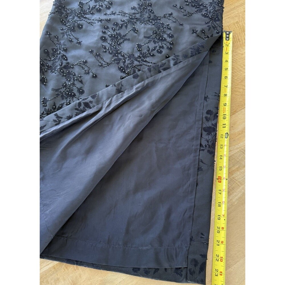 VTG Evening Skirt Black Sequin Maxi Women Sz 4 Formal Sparkly Evening Quiet Lux - Picture 7 of 15